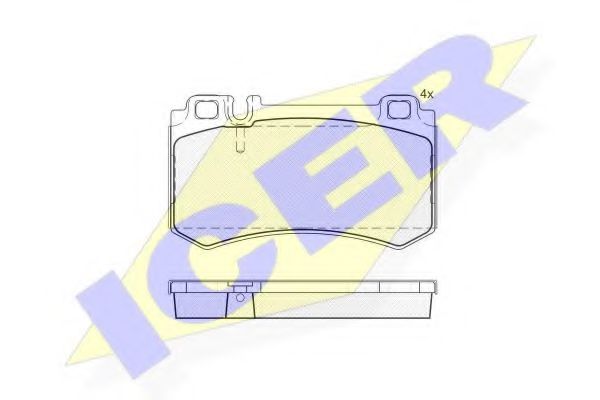 ICER 181680 Тормозные колодки 