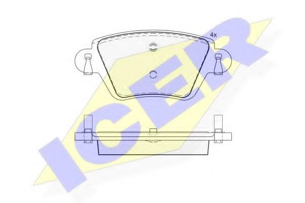ICER 181682 Тормозные колодки 