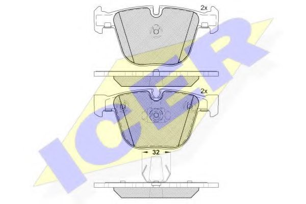 ICER 181687 Тормозные колодки для BMW (Бмв) ICER 181687 Тормозные колодки для BMW (Бмв)
