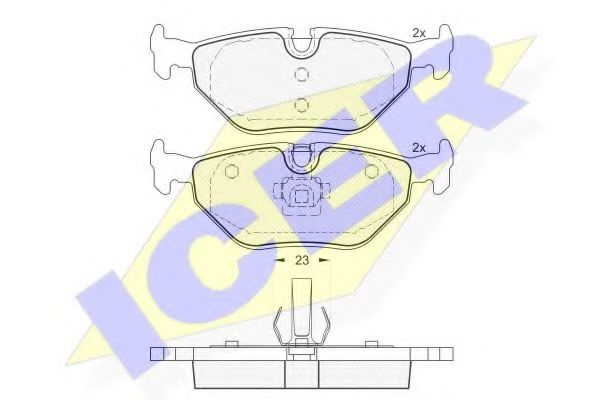 ICER 181707 Тормозные колодки для BMW (Бмв) ICER 181707 Тормозные колодки для BMW (Бмв)