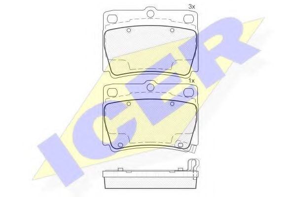 ICER 181719 Тормозные колодки для MITSUBISHI CHALLENGER (Митсубиши/митсубиси Чаллэнгэр) ICER 181719 Тормозные колодки для MITSUBISHI CHALLENGER (Митсубиши/митсубиси Чаллэнгэр)