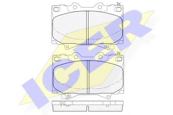 ICER 181723 Тормозные колодки для TOYOTA PRADO (Тойота/тоета Прадо) ICER 181723 Тормозные колодки для TOYOTA PRADO (Тойота/тоета Прадо)
