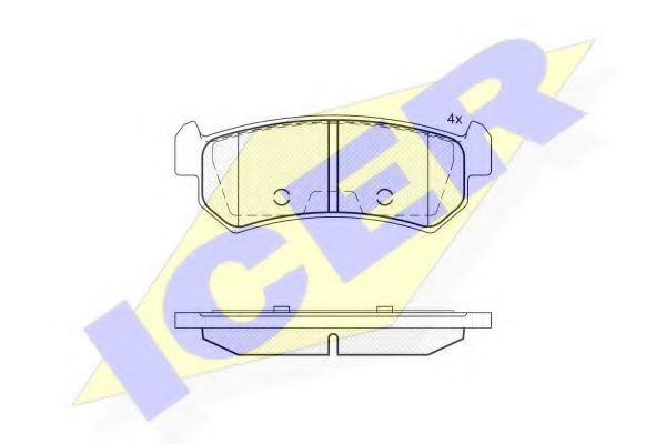 ICER 181727 Тормозные колодки 