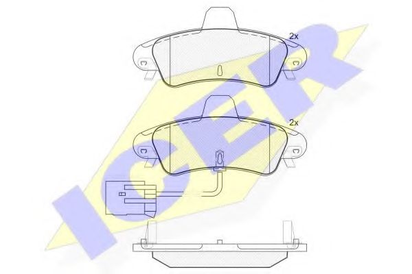 ICER 181735 Тормозные колодки для FORD MONDEO (Форд Мондэо) ICER 181735 Тормозные колодки для FORD MONDEO (Форд Мондэо)