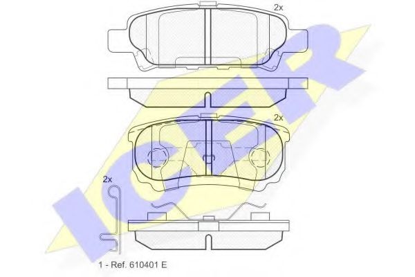 ICER 181746 Тормозные колодки для MITSUBISHI LANCER (Митсубиши/митсубиси Ланcэр) ICER 181746 Тормозные колодки для MITSUBISHI LANCER (Митсубиши/митсубиси Ланcэр)