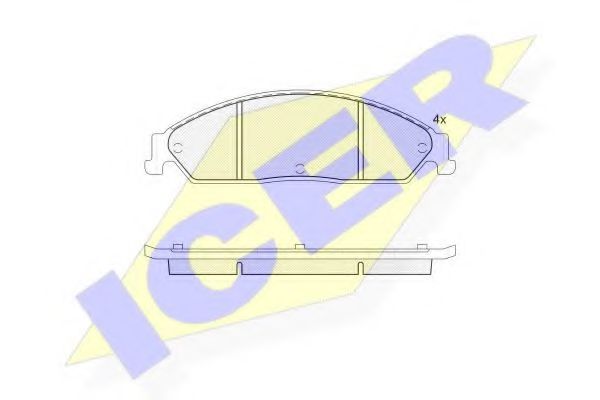 ICER 181782 Тормозные колодки 