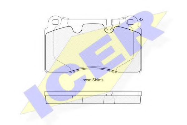 ICER 181788 Тормозные колодки 