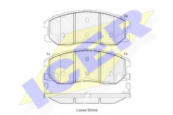ICER 181798 Тормозные колодки для CHEVROLET CAPTIVA (Шевроле Каптива) ICER 181798 Тормозные колодки для CHEVROLET CAPTIVA (Шевроле Каптива)
