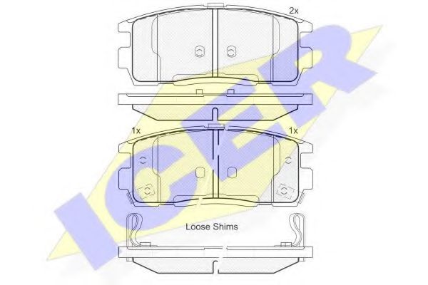 ICER 181799 Тормозные колодки для CHEVROLET CAPTIVA (Шевроле Каптива) ICER 181799 Тормозные колодки для CHEVROLET CAPTIVA (Шевроле Каптива)