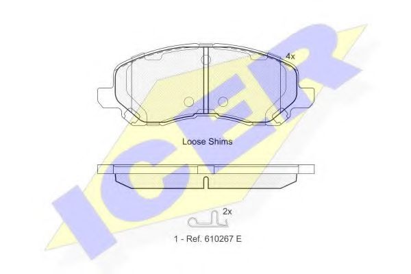ICER 181806 Тормозные колодки для MITSUBISHI LANCER (Митсубиши/митсубиси Ланcэр) ICER 181806 Тормозные колодки для MITSUBISHI LANCER (Митсубиши/митсубиси Ланcэр)