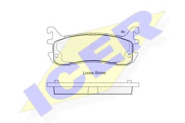 ICER 181819-204 Тормозные колодки 