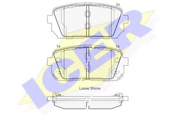 ICER 181827 Тормозные колодки 