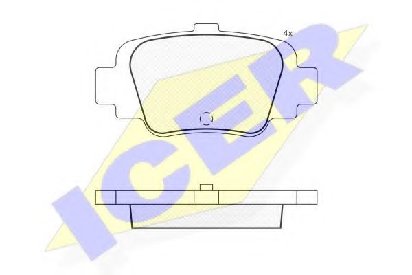 ICER 181840 Тормозные колодки 