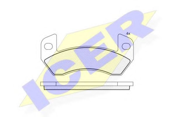 ICER 181873 Тормозные колодки 