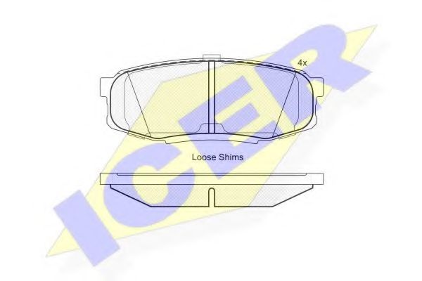 ICER 181875 Тормозные колодки 