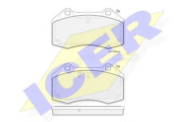 ICER 181879 Тормозные колодки 