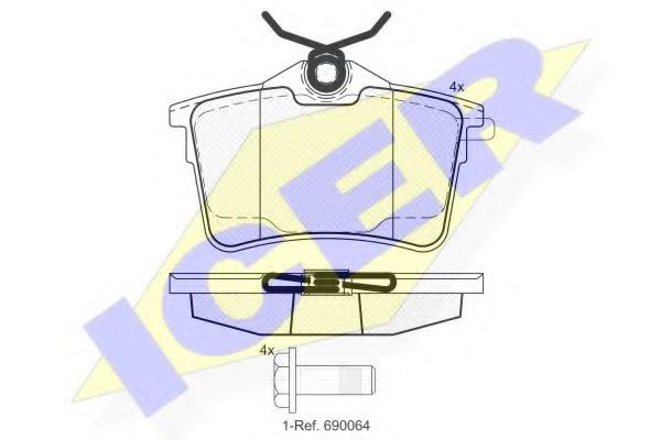 ICER 181895 Тормозные колодки 