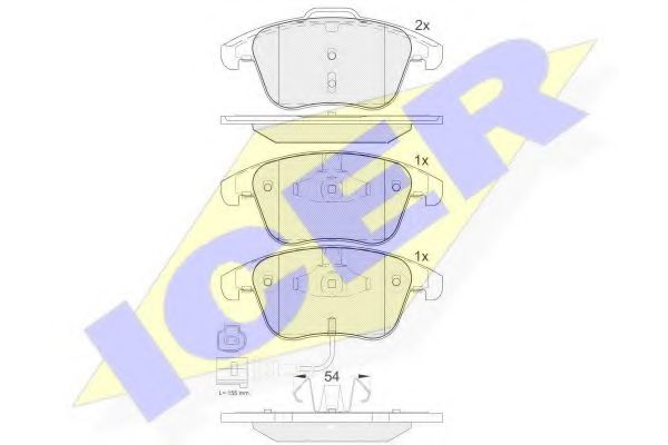 ICER 181923 Тормозные колодки для VOLKSWAGEN (Фольксваген) ICER 181923 Тормозные колодки для VOLKSWAGEN (Фольксваген)
