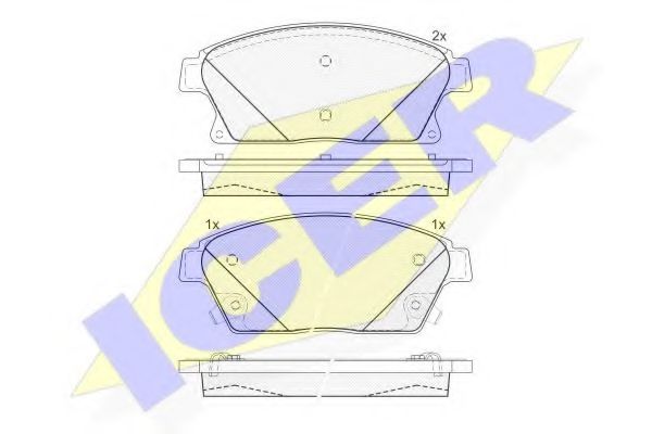 ICER 181939-202 Тормозные колодки для CADILLAC ATS (Кадилак Ац) ICER 181939-202 Тормозные колодки для CADILLAC ATS (Кадилак Ац)