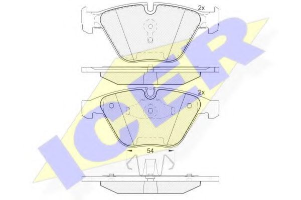 ICER 181940 Тормозные колодки для BMW (Бмв) ICER 181940 Тормозные колодки для BMW (Бмв)