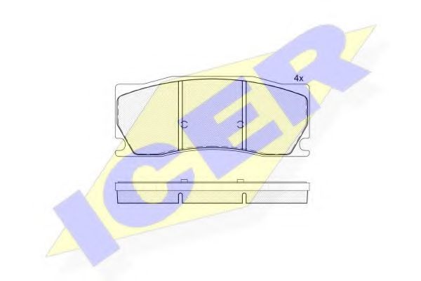 ICER 182016 Тормозные колодки 