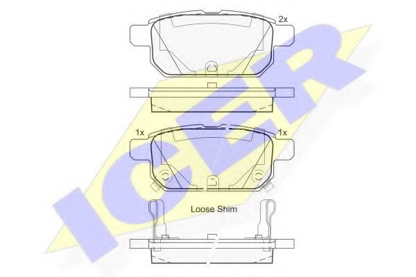 ICER 182017 Тормозные колодки 