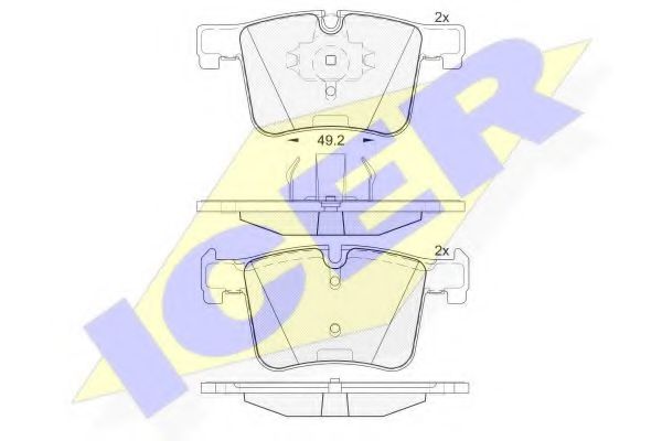 ICER 182020 Тормозные колодки для BMW (Бмв) ICER 182020 Тормозные колодки для BMW (Бмв)