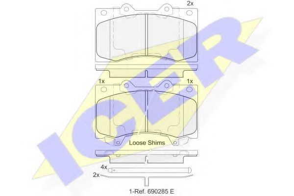 ICER 182051 Тормозные колодки 