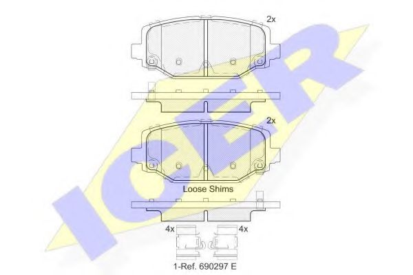 ICER 182053 Тормозные колодки 