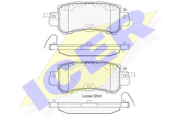 ICER 182056 Тормозные колодки 