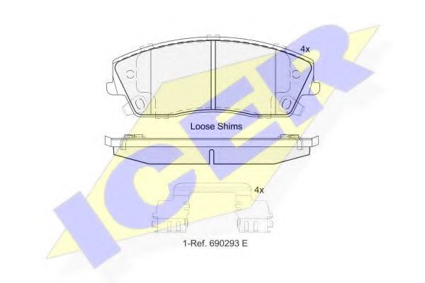 ICER 182067 Тормозные колодки 
