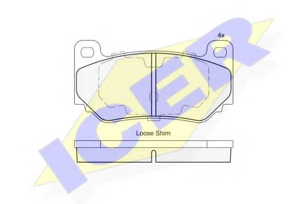 ICER 182071 Тормозные колодки 