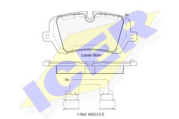 ICER 182120 Тормозные колодки 
