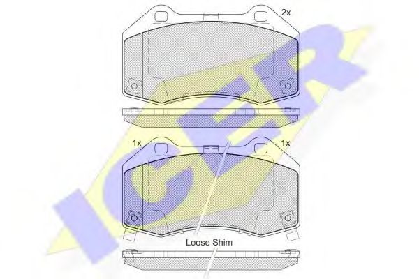 ICER 182132-200 Тормозные колодки 