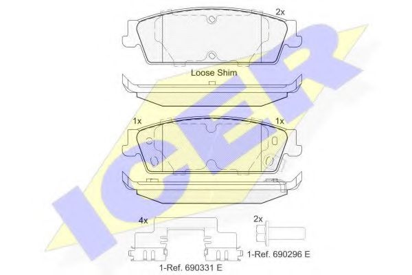 ICER 182139 Тормозные колодки для CHEVROLET SILVERADO 1500 (Шевроле Силvэрадо 1500) ICER 182139 Тормозные колодки для CHEVROLET SILVERADO 1500 (Шевроле Силvэрадо 1500)