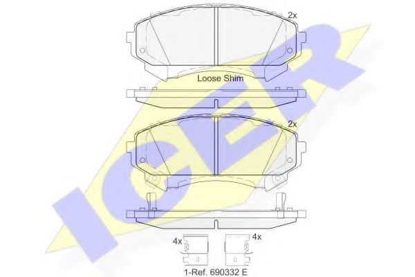 ICER 182140 Тормозные колодки для CADILLAC CTS (Кадилак Cц)