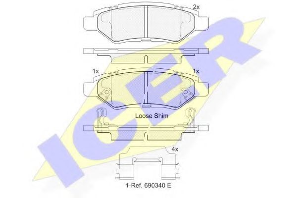 ICER 182142 Тормозные колодки для CHEVROLET CAMARO (Шевроле Cамаро) ICER 182142 Тормозные колодки для CHEVROLET CAMARO (Шевроле Cамаро)