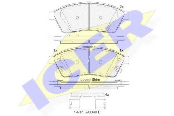 ICER 182143 Тормозные колодки для CADILLAC SRX (Кадилак Срх) ICER 182143 Тормозные колодки для CADILLAC SRX (Кадилак Срх)