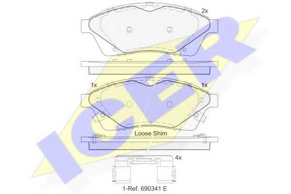 ICER 182144 Тормозные колодки для CADILLAC SRX (Кадилак Срх) ICER 182144 Тормозные колодки для CADILLAC SRX (Кадилак Срх)