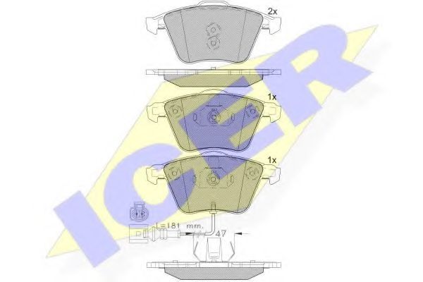 ICER 182148 Тормозные колодки для AUDI TT (Ауди Тт) ICER 182148 Тормозные колодки для AUDI TT (Ауди Тт)