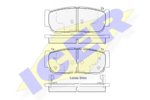 ICER 182151 Тормозные колодки для SSANGYONG KYRON (Сан-янг/санянг Кайрон) ICER 182151 Тормозные колодки для SSANGYONG KYRON (Сан-янг/санянг Кайрон)