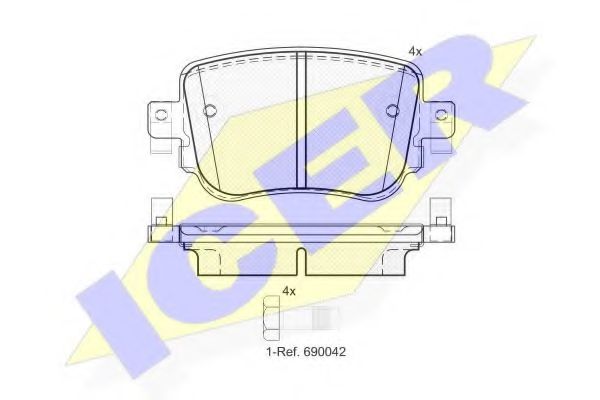 ICER 182152 Тормозные колодки для VOLKSWAGEN (Фольксваген) ICER 182152 Тормозные колодки для VOLKSWAGEN (Фольксваген)