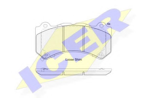 ICER 182164 Тормозные колодки для CADILLAC CTS (Кадилак Cц)