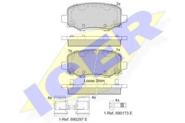 ICER 182176-203 Тормозные колодки для JEEP RENEGADE (Джип Рэнэгадэ)