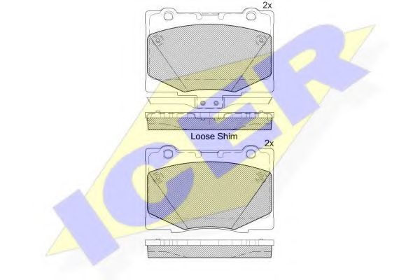 ICER 182184 Тормозные колодки 