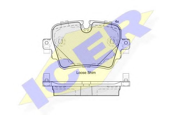 ICER 182186 Тормозные колодки 