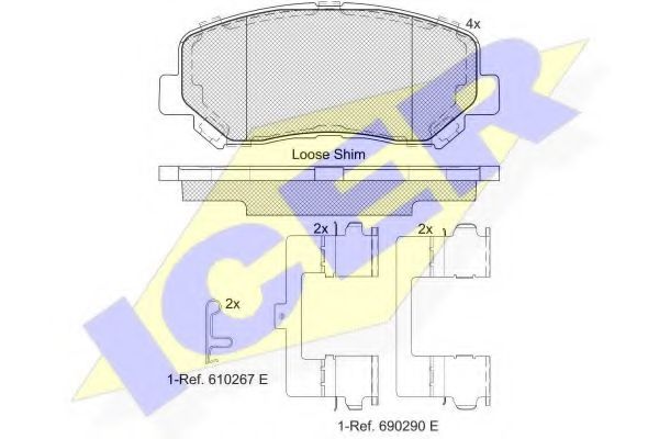 ICER 182196 Тормозные колодки 