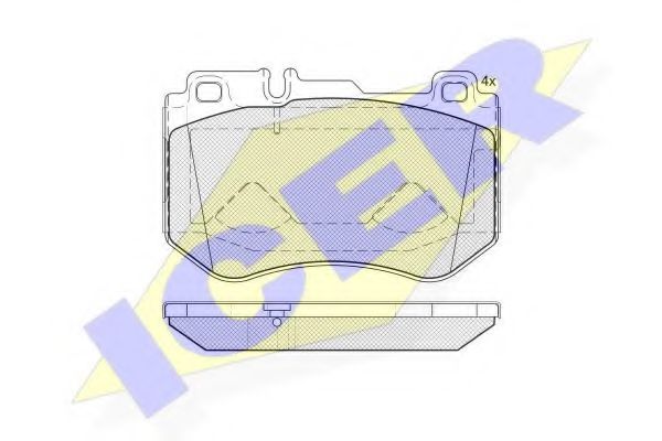 ICER 182197 Тормозные колодки 