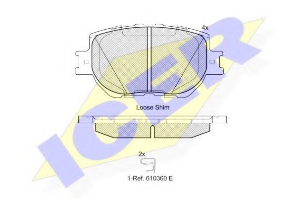 ICER 182200 Тормозные колодки 