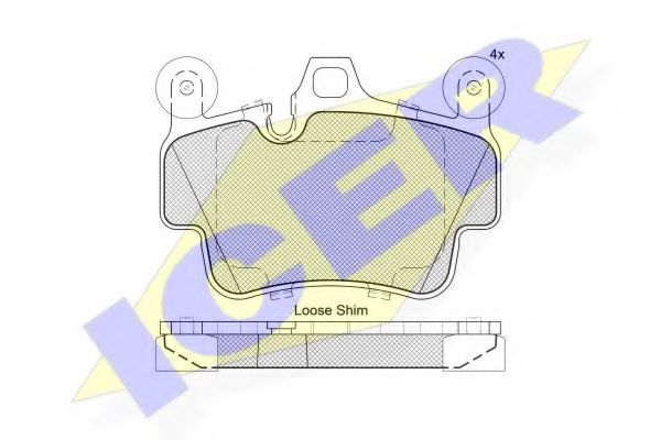 ICER 182204 Тормозные колодки 